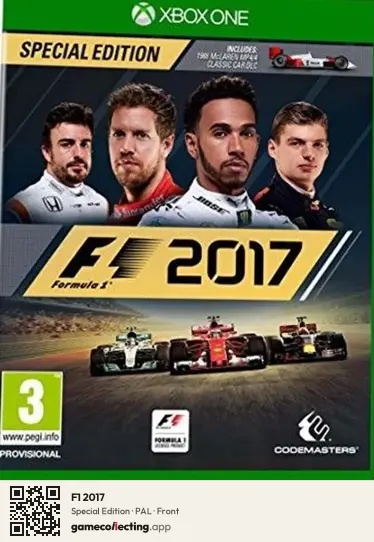 F1 2017 Xbox One, PAL box front