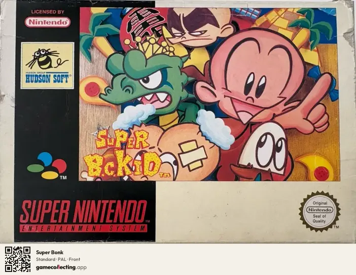 Super Bonk Super Nintendo Entertainment System, PAL box front