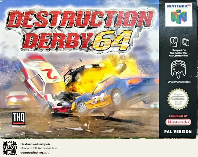 Destruction Derby 64 Nintendo 64, Australia box front