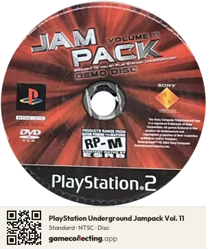 PlayStation Underground Jampack Vol. 11 PlayStation 2, NTSC disc