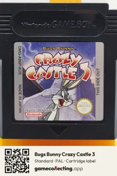 Bugs Bunny Crazy Castle 3 Game Boy Color, PAL cartridge label