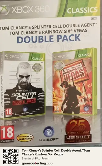 Tom Clancy's Splinter Cell: Double Agent / Tom Clancy's Rainbow Six: Vegas Xbox 360, PAL box front