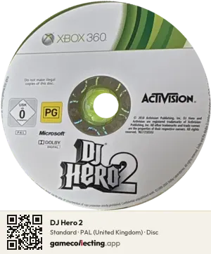 DJ Hero 2 Xbox 360, PAL disc