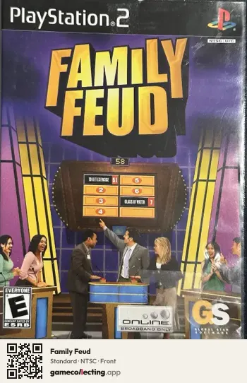 Family Feud PlayStation 2, NTSC box front