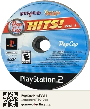 PopCap Hits! Vol 1 PlayStation 2, NTSC disc