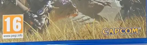 Monster Hunter Wilds, the PEGI square on its front