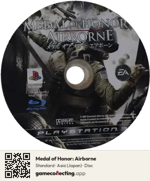 Medal of Honor: Airborne PlayStation 3, Asia disc