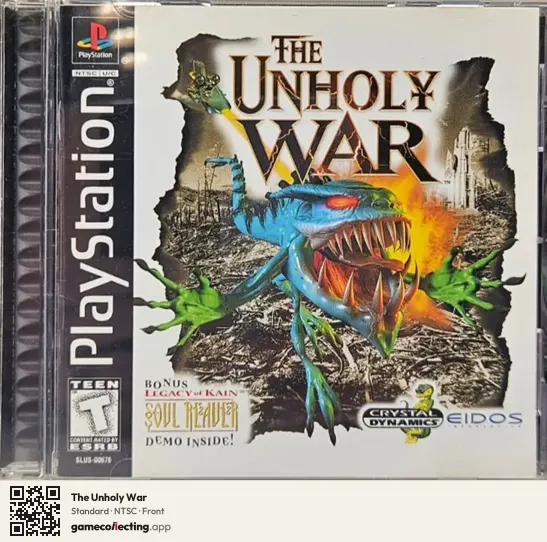 The Unholy War PlayStation, NTSC box front