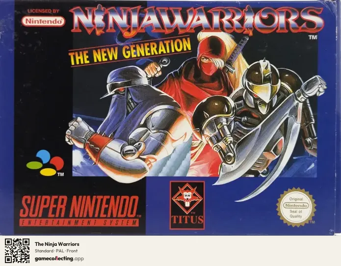 The Ninja Warriors Super Nintendo Entertainment System, PAL box front