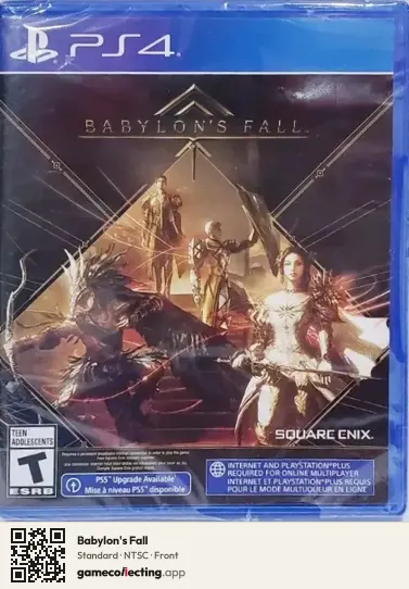 Babylon's Fall PlayStation 4, NTSC box front