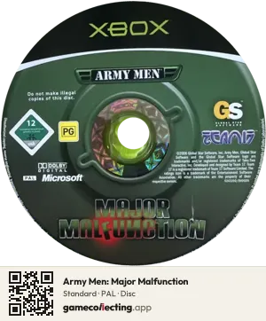Army Men: Major Malfunction Xbox, PAL disc