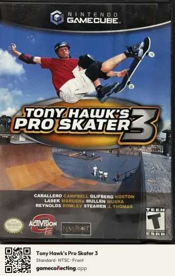 Tony Hawk's Pro Skater 3 Nintendo GameCube, NTSC box front