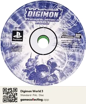 Digimon World 3 PlayStation, PAL disc