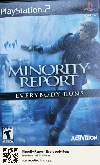 Minority Report: Everybody Runs PlayStation 2, NTSC box front