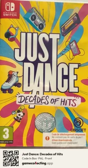 Just Dance: Decades of Hits Nintendo Switch, PAL box front