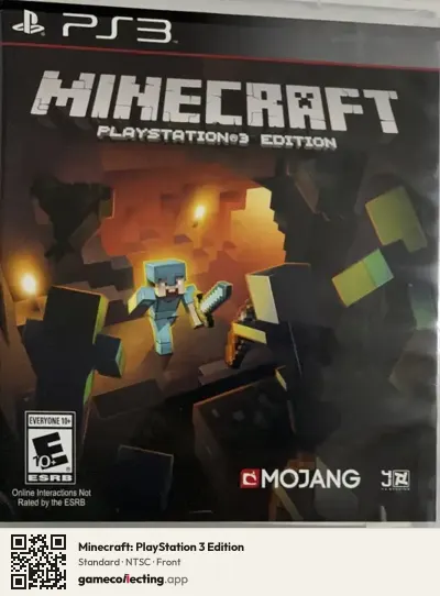 Minecraft: PlayStation 3 Edition PlayStation 3, NTSC box front