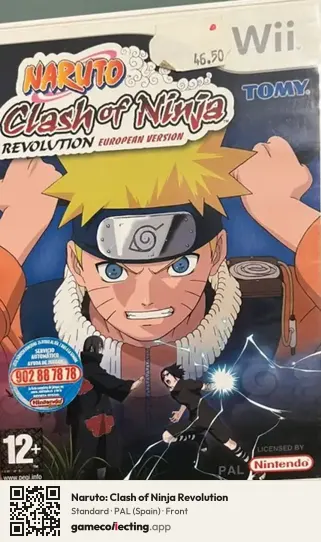 Naruto: Clash of Ninja Revolution Nintendo Wii, Spain box front