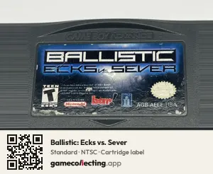 Ballistic: Ecks vs. Sever Game Boy Advance, NTSC cartridge label
