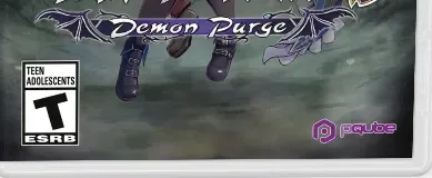 Gal Guardians: Demon Purge, the ESRB box on its front