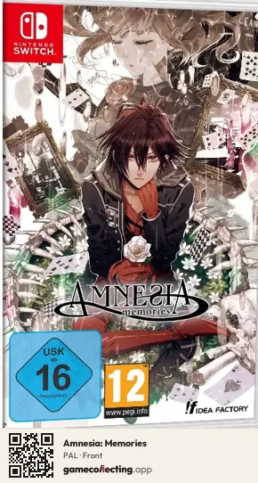 Amnesia: Memories Nintendo Switch, PAL box front