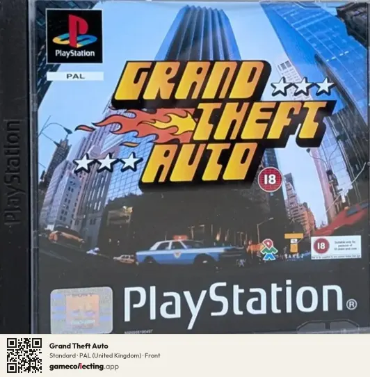 Grand Theft Auto PlayStation, United Kingdom box front