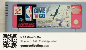NBA Give 'n Go Super Nintendo Entertainment System, PAL cartridge label