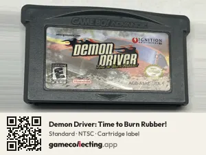 Demon Driver: Time to Burn Rubber! Game Boy Advance, NTSC cartridge label