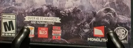 Middle-earth: Shadow of Mordor, the ESRB box on its front