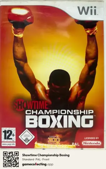 Showtime Championship Boxing Nintendo Wii, PAL box front