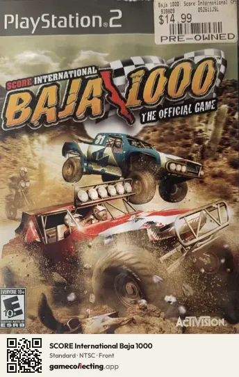 SCORE International Baja 1000 PlayStation 2, NTSC box front