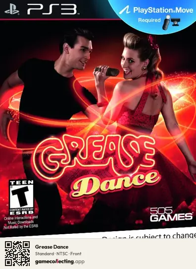 Grease Dance PlayStation 3, NTSC box front
