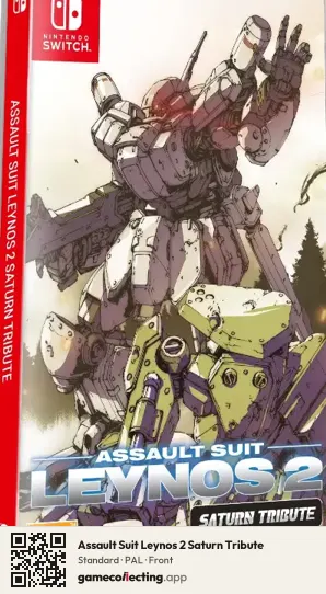 Assault Suit Leynos 2 Saturn Tribute Nintendo Switch, PAL box front