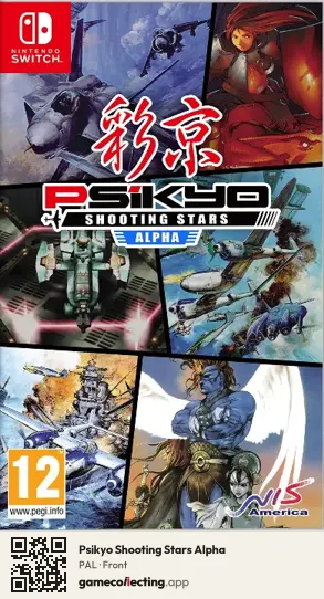 Psikyo Shooting Stars Alpha Nintendo Switch, PAL box front