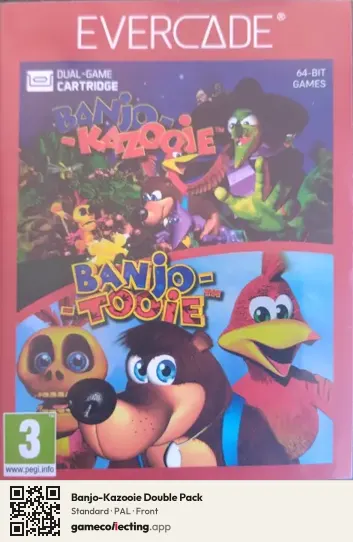 Banjo-Kazooie Double Pack Evercade, PAL box front