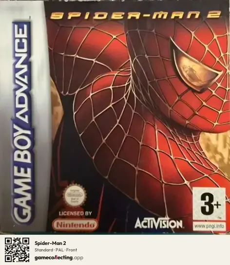 Spider-Man 2 Game Boy Advance, PAL box front