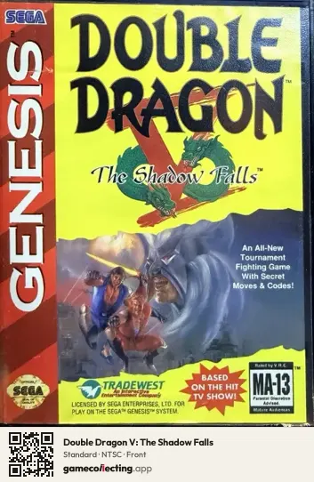 Double Dragon V: The Shadow Falls Sega Mega Drive / Genesis, NTSC box front