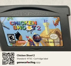 Chicken Shoot 2 Game Boy Advance, NTSC cartridge label