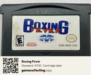 Boxing Fever Game Boy Advance, NTSC cartridge label