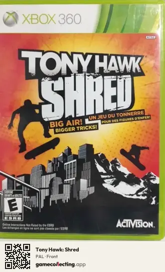 Tony Hawk: Shred Xbox 360, PAL box front