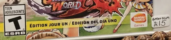 One Piece: Unlimited World Red, the ESRB box on its front