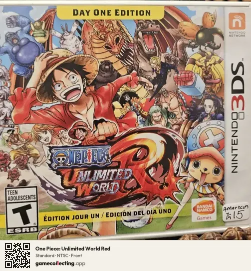 One Piece: Unlimited World Red Nintendo 3DS, NTSC box front