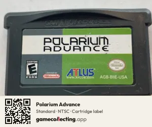 Polarium Advance Game Boy Advance, NTSC cartridge label