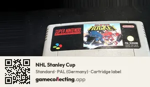 NHL Stanley Cup Super Nintendo Entertainment System, PAL cartridge label