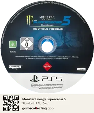 Monster Energy Supercross 5 PlayStation 5, PAL disc