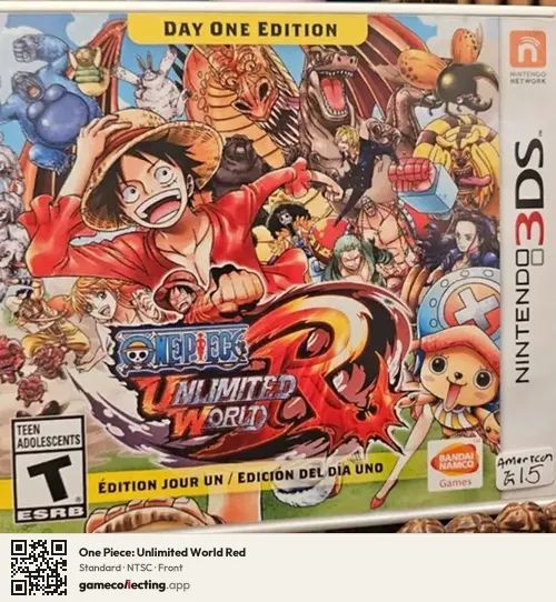 One Piece: Unlimited World Red Nintendo 3DS, NTSC box front