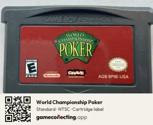 World Championship Poker Game Boy Advance, NTSC cartridge label