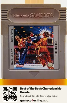 Best of the Best: Championship Karate Game Boy, NTSC cartridge label