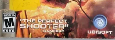 Tom Clancy's Rainbow Six: Vegas 2, the ESRB box on its front