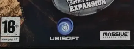 World in Conflict, the PEGI square on its front