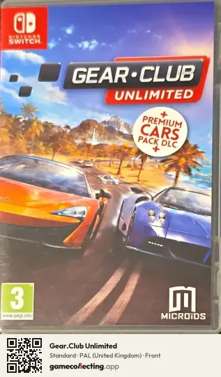 Gear.Club Unlimited Nintendo Switch, United Kingdom box front